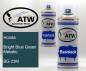 Preview: Honda, Bright Blue Green Metallic, BG-23M: 400ml Sprühdose + 400ml Klarlack - Set, von ATW Autoteile West.
